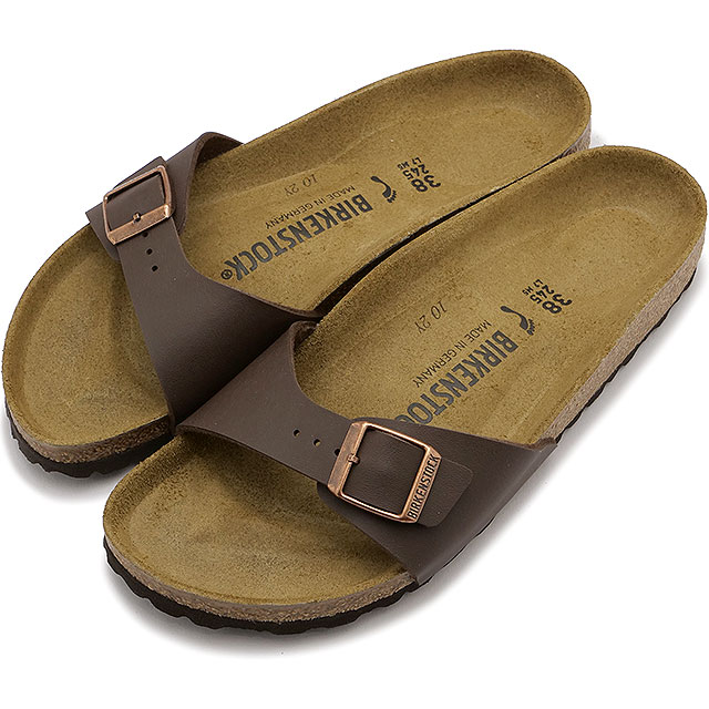 樂天商城 - 【最大100%ポイントバック】ビルケンシュトック BIRKENSTOCK マドリッド ビルコフロー [40393 SS23] MADRID メンズ・レディース ドイツ製 コンフォートサンダル 健康サンダル DARK BROWN | BIRKO-FLOR 茶 ブラウン系 正規取扱店