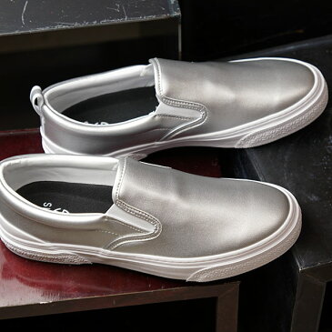 【即納】スラック SLACK カルマーエルエックス スリッポン CALMER LX SLIP-ON メンズ レディース スニーカー 靴SILVER/WHITEシルバー系 [SL1225-902 FW19]