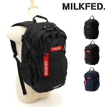 【楽天カードで17倍】ミルクフェド MILKFED. リュック バー アンド アンダーロゴ マルチポケット バックパック BAR & UNDER LOGO MULTI POCKET BACKPACK メンズ・レディース デイパック [3194076 FW19]