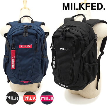 【楽天カードで17倍】ミルクフェド MILKFED. リュック バー アンド アンダーロゴ マルチポケット バックパック BAR & UNDER LOGO MULTI POCKET BACKPACK メンズ・レディース デイパック [3194076 FW19]