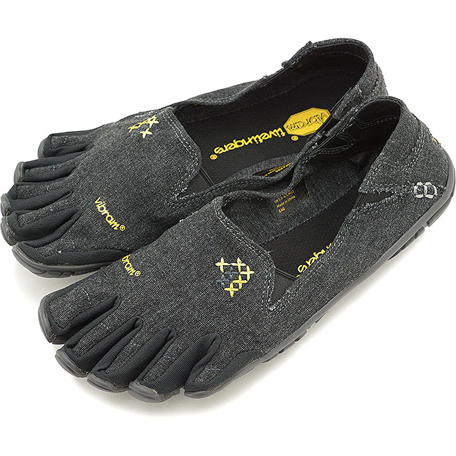 ビブラムファイブフィンガーズ Vibram FiveFingers 5本指シューズ カジュアル CVT-HEMP  レディース ヘンプ 普段履き BLACK ブラック系