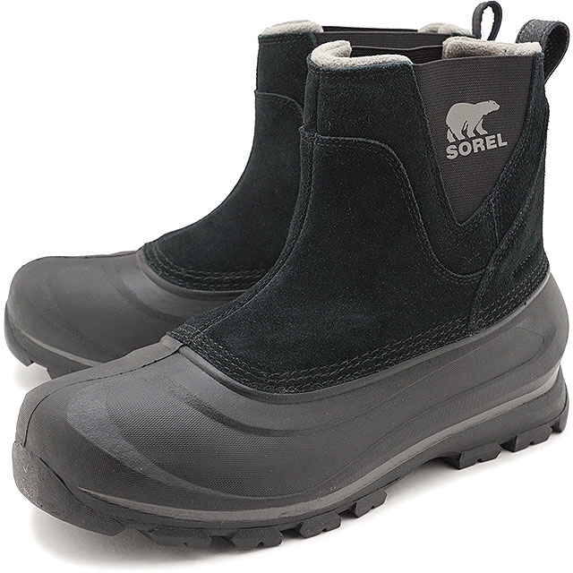 【20％OFF／ラスト1足】ソレル SOREL スノーブーツ バックストンプルオン M BUXTON PULL ON NM2738-010 FW20 メンズ 防水レザー ウィンターブーツ サイドゴア BLACK ブラック系【ts】【e】