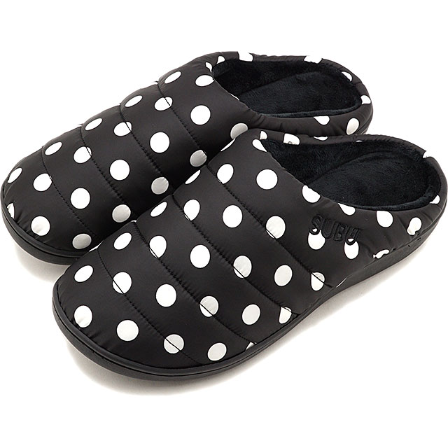 スブ SUBU 冬サンダル SUBU [FW21] メンズ・レディース 外履き・室内履き ルームシューズ 中綿スリッパ DOTS ブラック系