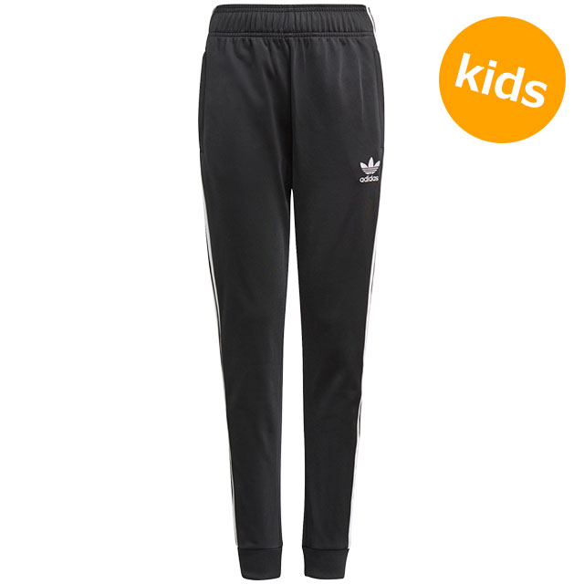 【11/10限定！楽天カードで最大15倍】アディダス オリジナルス adidas Originals ジュニアサイズ スーパースタートラックパンツ SST TRACK PANTS [88789/GN8453 FW21] キッズ ボトムス ジャージ ポリエステル ブラック系