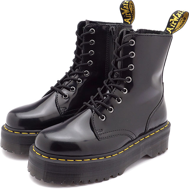 ドクターマーチン Dr.Martens 8ホールブーツ ジェードン サイドジップ付き JADON 8 EYE BOOT メンズ レディース 厚底 ハイカットカット BLACK ブラック系 15265001 【e】