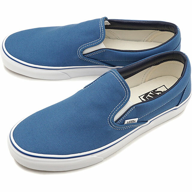 ヴァンズ VANS スニーカー クラシック スリップオン CLASSIC SLIP-ON  メンズ・レディース バンズ 定番 スリッポン NAVY ブルー系