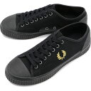 フレッドペリー FREDPERRY スニーカー ヒューズ ロー キャンバス  HUGHES LOW CANVAS メンズ・レディース BLACK/CHAMPAGNE