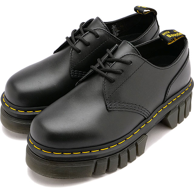 【5/18は楽天カード＆エントリーで最大8倍】ドクターマーチン Dr.Martens レディース 3ホールシューズ オードリック 3アイレット 27147001 FW22 Audrick 3i Shoe 厚底ソール Black Nappa Lux【e】