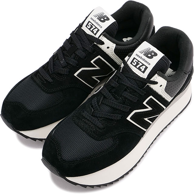 ニューバランス NEWBALANCE レディース スニーカー WL574Z [WL574ZAB FW22] Bワイズ 厚底ソール BLACK 黒 ブラック系のサムネイル