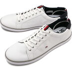 【ラスト1足】トミーヒルフィガー TOMMY HILFIGER メンズ スニーカー H2285ARLOW 1D [FM00596-100 FW22] キャンバスシューズ WHITE 白 ホワイト系【ts】