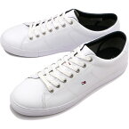 【在庫限り】トミーヒルフィガー TOMMY HILFIGER メンズ スニーカー エッセンシャルレザースニーカー [FM02157-100 FW22] ESSENTIAL LEATHER SNEAKER WHITE 白 ホワイト系【ts】