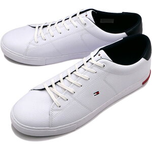 ں߸˸¤ۥȥߡҥե TOMMY HILFIGER  ˡ å󥷥쥶ǥơХ륫 [FM04047-YBR FW22] ESSENTIAL LEATHER DETAIL VULC WHITE  ۥ磻ȷϡts