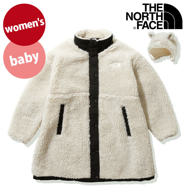 ザ・ノース・フェイス THE NORTH FACE レディース マタニティバイオフリースジャケットアンドベビーキャップ [NAM72201-VW FW22] Maternity Bio Fleece Jacket & Baby Cap TNF アウトドア マタニティウェア ボアフリースコート ヴィンテージホワイト