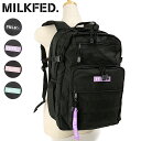 ミルクフェド MILKFED. リュック アクティブ ダブルポケット モール バックパック [103224053008 FW22] 30L ACTIVE DOUBLE POCKET MOLLE BACKPACK 鞄 デイパック 通学 スクールバッグ【e】