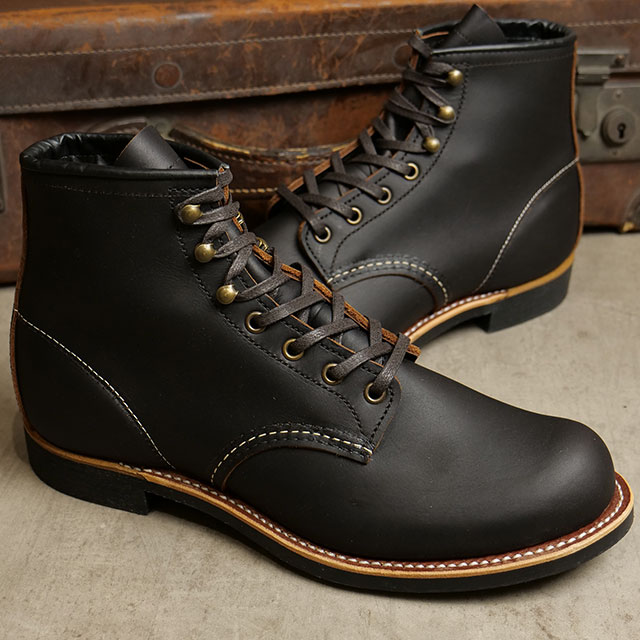 返品送料無料 レッドウィング REDWING ブラックスミス メンズ ワークブーツ [＃3345] BLACK SMITH RED WING Dワイズ ブラックプレーリー 黒 ブラック系 2