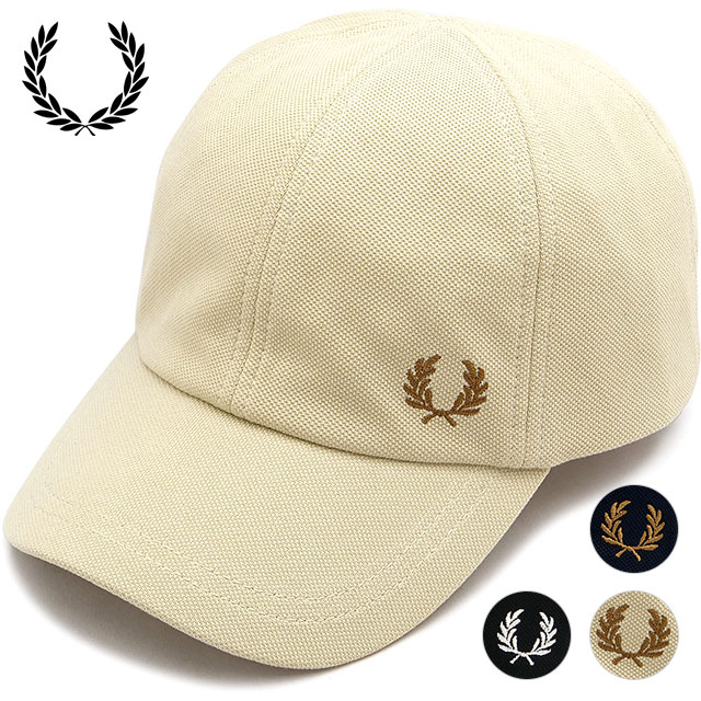 フレッドペリー 帽子 メンズ フレッドペリー FRED PERRY ピケ クラシックキャップ [HW6726 FW23] PIQUE CLASSIC CAP メンズ・レディース 帽子 鹿の子 サイズ調整可