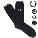 フレッドペリー 靴下 メンズ フレッドペリー FRED PERRY ティップド ソックス [C7170 FW23] TIPPED SOCKS メンズ・レディース 靴下 ギフト クルーソックス【メール便可】