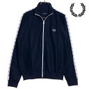 フレッドペリー ジャケット メンズ フレッドペリー FRED PERRY メンズ テープド トラックジャケット [J4620-885 FW23] TAPED TRACK JACKET トップス 長袖 クルーネック CARBON-BLUE 紺 ネイビー系