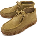 【10％クーポンあり】クラークス Clarks メンズ スニーカー トーヒルハイ [26173663] Torhill Hi 靴 モカシン 厚底ソール DarkSand-Suede