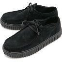 【10％クーポンあり】クラークス Clarks メンズ スニーカー トーヒルロー [26172019] Torhill Lo 靴 モカシン 厚底ソール Black-Sde