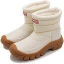 ハンター HUNTER レディース イントレピッド ショート スノーブーツ  W INTREPID SHORT SNOW BOOT 靴 ウィンターブーツ 防寒 white-willow/gum