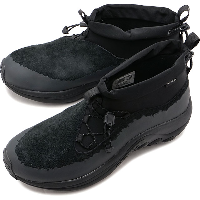 【30％OFF／SALE】メレル MERRELL メンズ スリッポン ジャングルモック エボ ウィンター ミッド ウォータープルーフ [J005401 FW23] M JUNGLE MOC EVO WINTER MID WATERPROOF 防寒靴 全天候型 防水シューズ スニーカー BLACK/BLACK 黒 ブラック系【e】【ts】