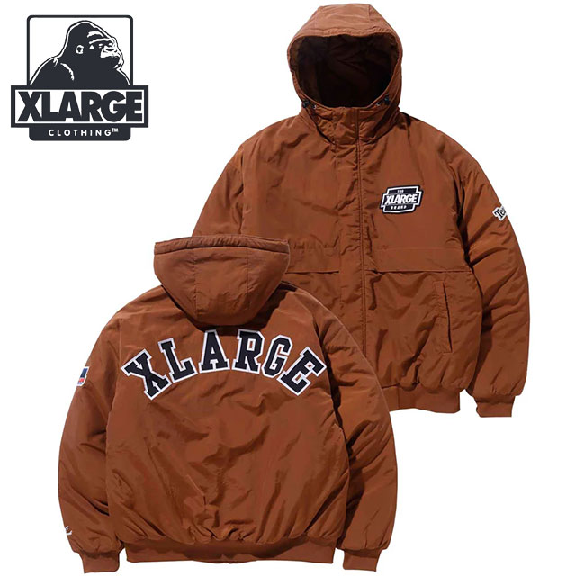 楽天mischief【30％OFF／SALE】エクストララージ XLARGE メンズ ナイロン パファージャケット [101233021006 FW23] NYLON PUFFER JACKET x-large エックスラージ アウター ブルゾン フーディー BROWN【e】 【ts】