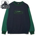 【4/30は楽天カードで5倍】【30％OFF／SALE】エクストララージ XLARGE メンズ レトロクルーネックスウェット [101233012025 FW23SPOT] RETRO CREWNECK SWEAT x-large エックスラージ トップス トレーナー GREEN【e】【ts】