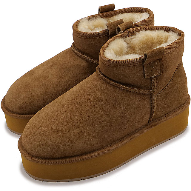 30OFF饹1­ܸۡۥߥ塼 ȥꥢ EMU Australia ǥ ե եåȥե ޥ [W13073] Foy Flatform Micro   ץåȥե ץ ࡼȥ֡ Chestnut tsۡe