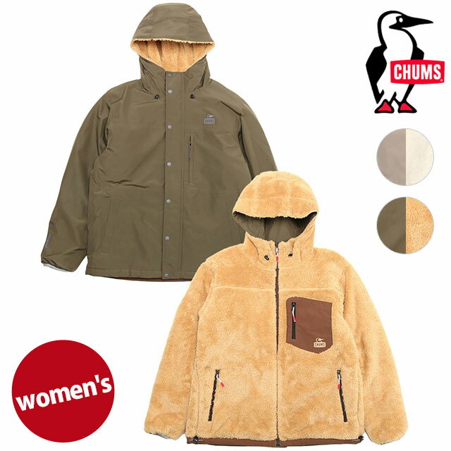 チャムス CHUMS レディース エルモゴアテックスウィンドストッパーリバーシブルフーディー [CH14-1350 FW23] W Elmo Gore-Tex WINDSTOPPER RV Hoodie アウター マウンテンパーカー 防水 フリース