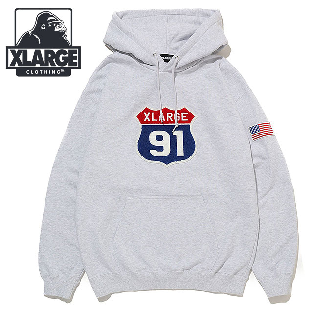 エクストララージ パーカー メンズ 【楽天スーパーSALE限定37％OFF】エクストララージ XLARGE メンズ XL91 フーデッドスウェットシャツ [101234012023 HO23] XL 91 HOODED SWEATSHIRT x-large エックスラージ トップス フーディ プルオーバー ASH【e】 【ts】【sp】