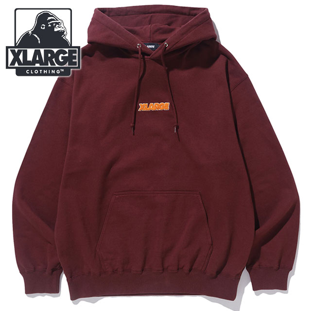 エクストララージ パーカー メンズ 【楽天スーパーSALE限定37％OFF】エクストララージ XLARGE メンズ シェニール スタンダードロゴ フーデッドスウェットシャツ [101234012009] CHENILLE STANDARD LOGO HOODED SWEATSHIRT x-large フーディ プルオーバー BURGUNDY【e】【ts】【sp】