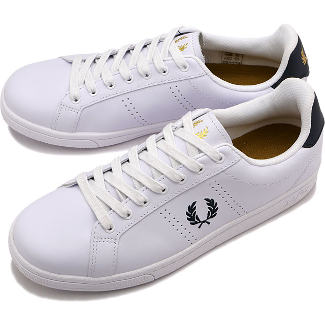 フレッドペリー レザースニーカー メンズ フレッドペリー FREDPERRY メンズ スニーカー B721レザー [B6312-567 FW23Q4] B721 LEATHER 靴 ローカット WHITE/NAVY