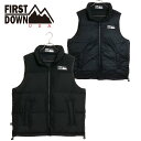 【4/20は楽天カード＆エントリーで4倍】【30％OFF／SALE】ファーストダウン FIRST DOWN メンズ バブル ダウンベスト F542002-06 FW23 BUBBLE DOWN VEST 定番 アウター リバーシブル 撥水 BLACK【e】【ts】