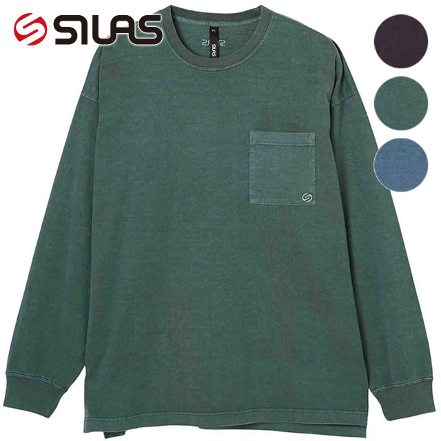 【40％OFF／SALE】サイラス SILAS メンズ ガーメント ダイド ポケット ロングスリーブTシャツ 110234011004 FW23WINTER GARMENT DYED POCKET L/S TEE トップス 長袖 クルーネック【e】【ts】