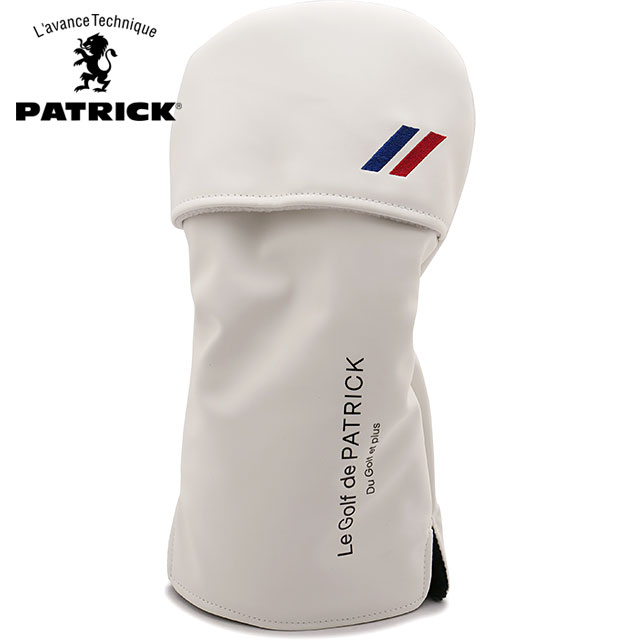 �ѥȥ�å� ����� PATRICK GOLF �ɥ饤�С��ѥإåɥ��С� [241-810 FW24] HEAD COVER DR 460cc�б� WHT �ۥ磻...