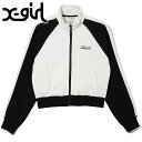 【35%OFF/SALE】【ラスト1着】エックスガール X-girl ストライプドスリープコンパクト ジップアップスウェットシャツ [105243012007 ...