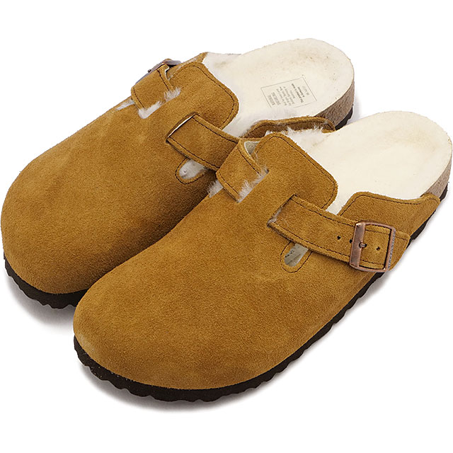 樂天商城 - ビルケンシュトック BIRKENSTOCK サンダル ボストン ベロア シアリング [1001141 FW24] BOSTON VL/SHEARLING レディース ドイツ製 コンフォートサンダル 健康サンダル MINK | SUEDE-LEATHER/FUR 正規取扱店【cp】