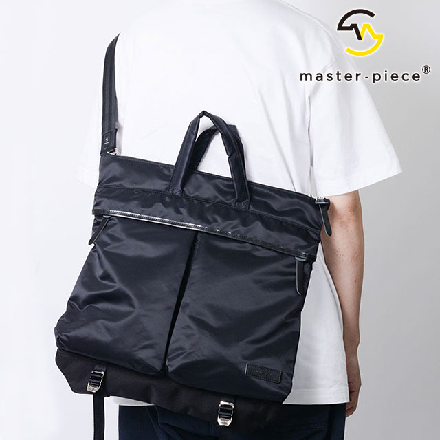 樂天商城 - 【最大100%ポイントバック】マスターピース master-piece ショルダーバッグ [02122-v2 FW24] Lightning HELMET BAG メンズ・レディース 鞄 日本製 トートバッグ 2WAY BLACK 正規取扱店