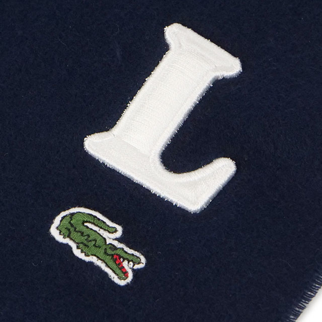 【30%OFF/SALE】ラコステ LACOSTE Lステッチマフラー [RE017J-99-166 FW24] メンズ・レディース 小物 アクセサリー ストール 防寒 ネイビー【ts】 正規取扱店【e】