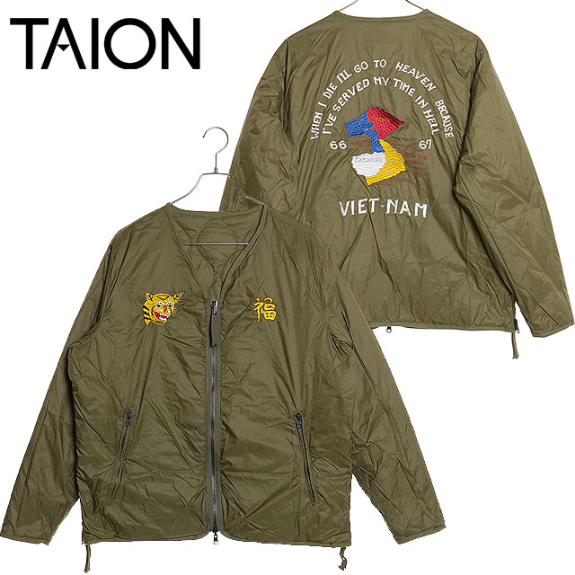 樂天商城 - 【最大100%ポイントバック】タイオン TAION リバーシブル“VETJAN”ダウンジャケット [TAION-JK03JS FW24] U REVERSIBLE “VETJAN” DOWN JACKET メンズ アウター インナーダウン 2WAY JAPAN SPECIAL OLV 正規取扱店