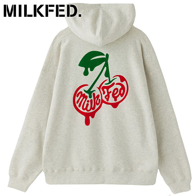 ミルクフェド MILKFED. メルティチェリー スウェットフーディー [103244012006  ...
