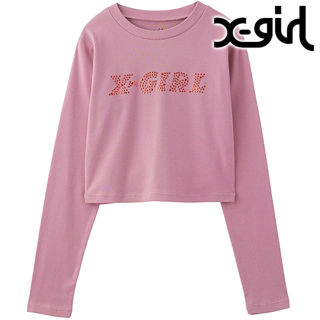 【30％OFF／SALE】【ラスト1着】エックスガール X-girl スターロゴ ロングスリーブ ベ