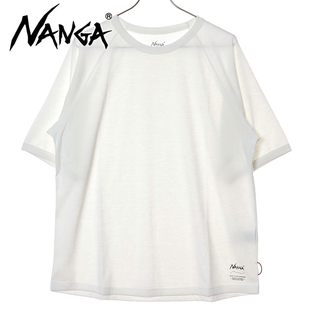 Rakuten - 【最大100%ポイントバック】ナンガ NANGA ドライミックスラグランスリーブTシャツ [N2500-1M513A SS25] DRY MIX RAGLAN SLEEVE TEE メンズ トップス 半袖 クルーネック WHT 【メール便可】 正規取扱店【e】【cp】