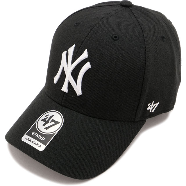 乐天商城 - 【最大100%ポイントバック】フォーティーセブン '47 キャップ エムブイピー ニューヨーク・ヤンキース [14751297] '47 MVP YANKEES メンズ・レディース 帽子 MLB サイズ調整可能 BLACK 正規取扱店