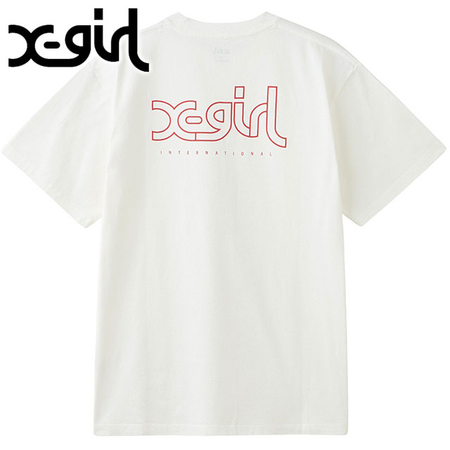 【20%OFF/SALE】エックスガール X-girl ミルズロゴショートスリーブTシャツ [105258011006 SS25SPOT] MILLS LOGO S/S TEE レディース xgirl トップス 半袖 WHITE 【メール便可】 正規取扱店【ts】【e】