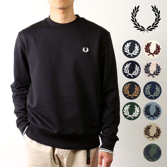 【11/30限定 最大P27倍】フレッドペリー FRED PERRY メンズ クルーネック スウェットシャツ [M7535]　フレッド・ペリー FREDPERRY CREW NECK SWEATSHIRT トップス トレーナー 長袖 当店激オシ 正規取扱店
