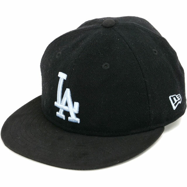 ニューエラ キャップ NEW ERA CAP 9FIFTY レトロクラウン メルトンスエード ロサンゼルス・ドジャース [14667633 FW25] RC 950LS MLTN SUEDE LOSDOD メンズ・レディース 帽子 ブラック/ブラック 正規取扱店
