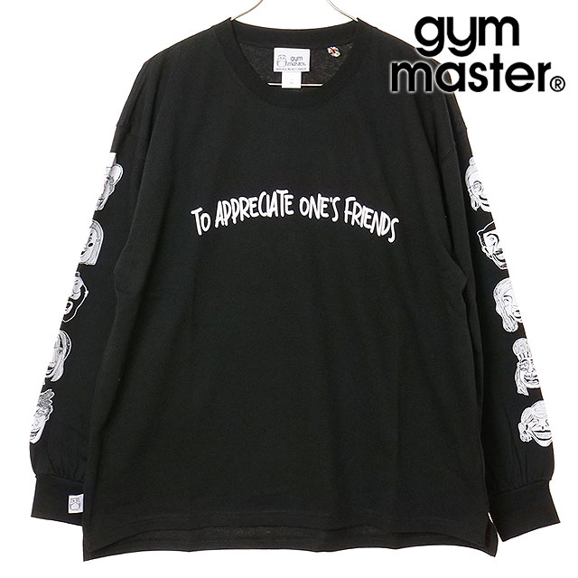 【1/18限定 最大P20倍】ジムマスター GYM MASTER 7.4oz friends ビッグロンTee [G621779-05 FW25] メンズ トップス カットソー 長袖Tシャツ ビッグシルエット ブラック 正規取扱店