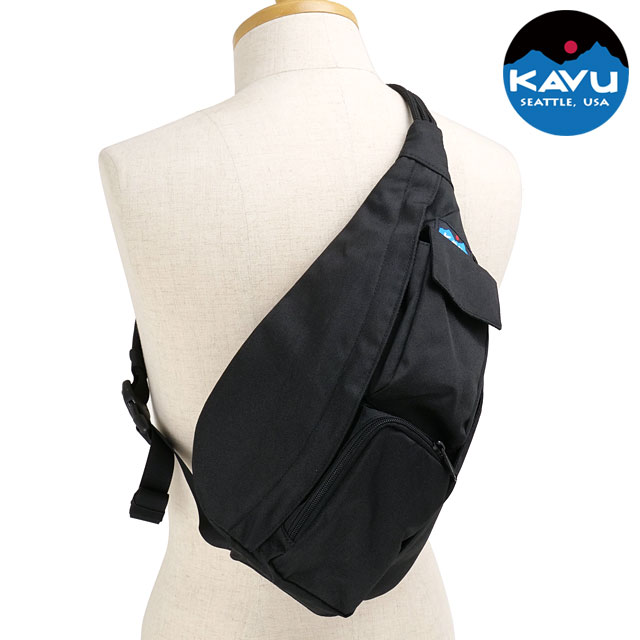 乐天商城 - カブー KAVU ショルダーバッグ ミニロープスリング [19810918 FW25] 4L Mini Rope Sling メンズ・レディース 鞄 ボディバッグ ワンショルダー Raven 正規取扱店